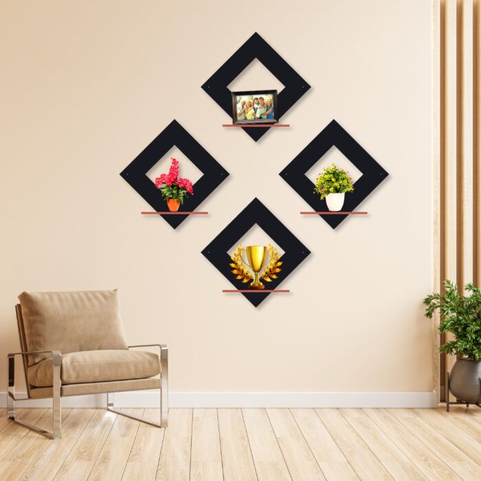 (Pack of 4) Square hexa shelves  Art Home Decorations - Image 2