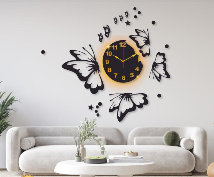 BTC  clock with light DIY clock
